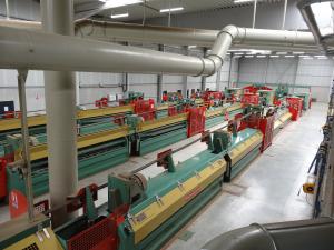 Les tambours de la machine de teillage parrr Depoortere